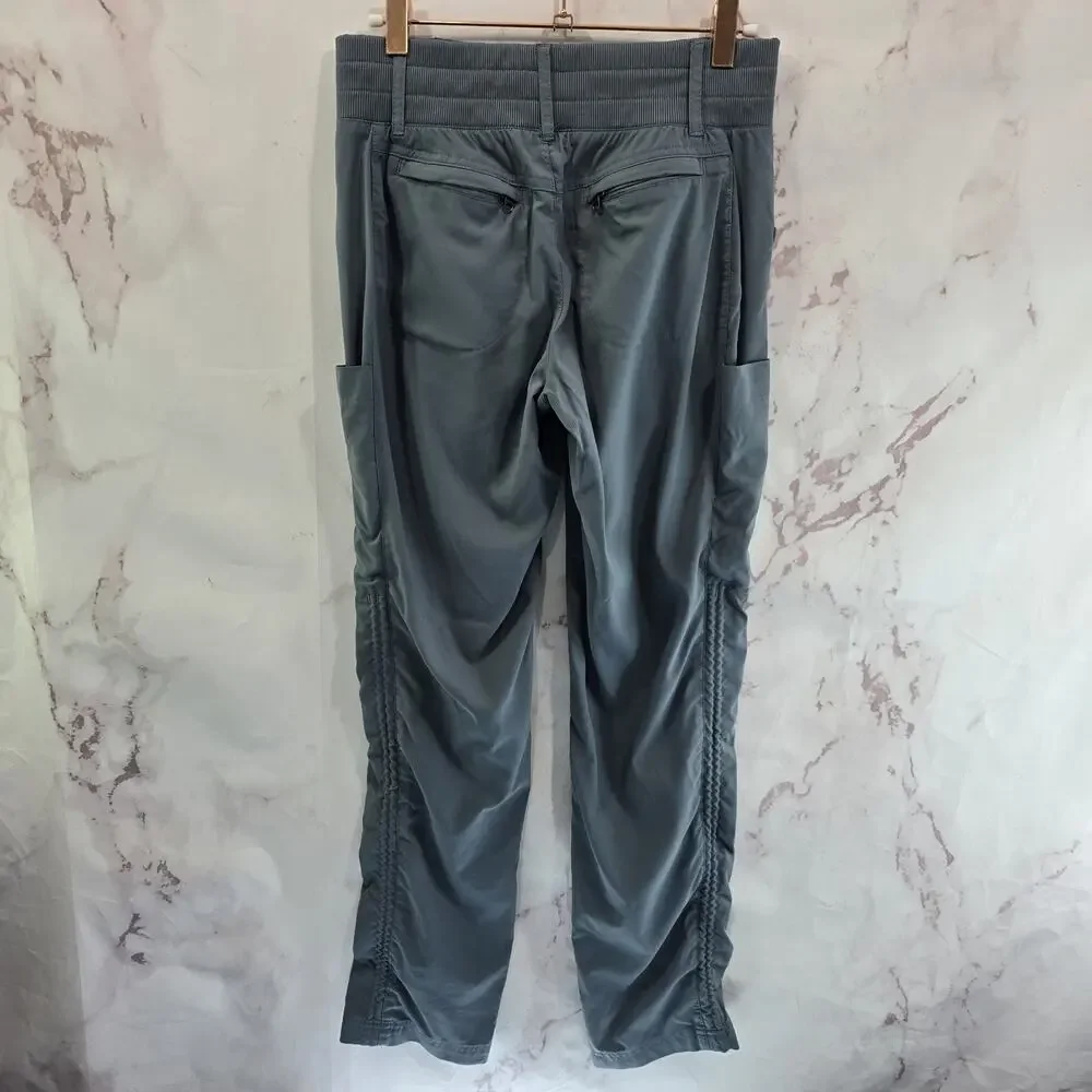 Title Nine Pants Womens 2 Light Blue Straight High Rise Ripstop Clamber Recycled - Picture 1 of 13
